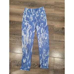 Zella‎ Girls Blue Swirl Active Leggings size Medium 8/10 #6